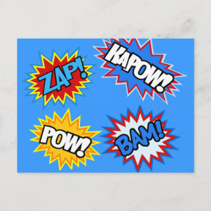 Comic Book Pow. Kosten Briefkaart