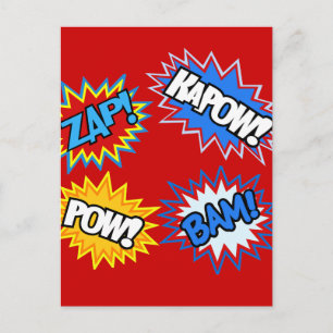 Comic Book Pow. Kosten Briefkaart