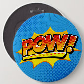 Comic Book Pow. Ronde Button 6,0 Cm (Voorkant /achterkant)
