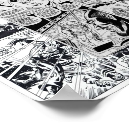 Comic book print wit (Hoek)