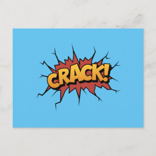 Comic Book Sound Effect - Crack! Pop Art Briefkaart