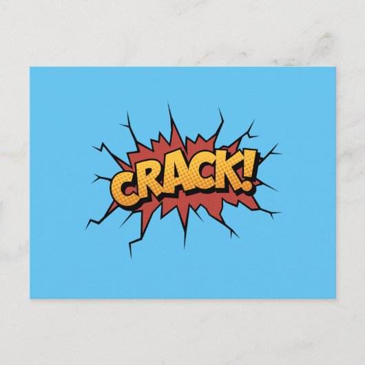 Comic Book Sound Effect - Crack! Pop Art Briefkaart (Voorkant)