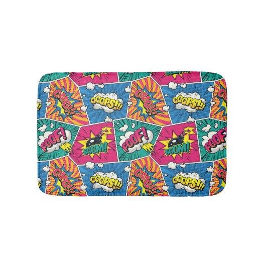 Comic Book Speech Bubble Bath Mat (Voorkant)