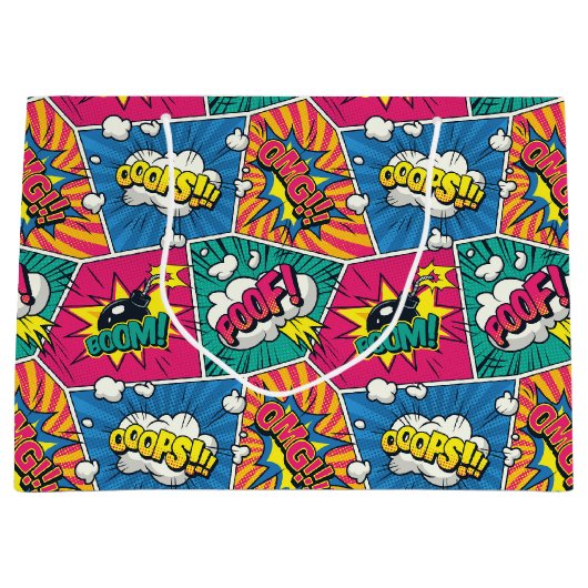 Comic Book Speech Bubble Gift Bag Groot Cadeauzakje (Voorkant)