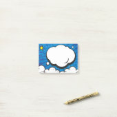 Comic Book Speech Bubble Pop Art Blauw Post-it® Notes (Op bureau)