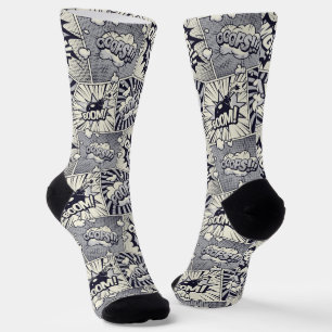 Comic Book Speech Bubble Socks Sokken