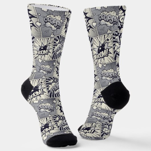 Comic Book Speech Bubble Socks Sokken (Gebogen)