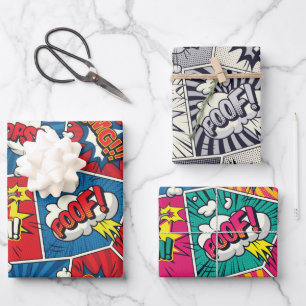 Comic Book Speech Bubble Wrapping Paper Set