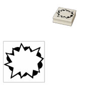Comic book spraak bubble Rubber Stamp Rubberstempel (Gestempeld)