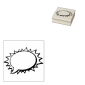 Comic book spraak bubble Rubber Stamp Rubberstempel (Gestempeld)