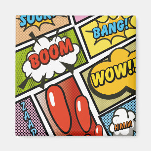 Comic Book stripboek lettertypen! Magneet