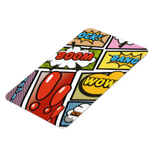 Comic Book stripboek lettertypen! Magneet