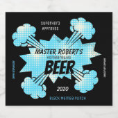 Comic Book Style op maat Bier Etiket (Enkel label)