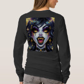 Comic Book Style Vampire Halloween Party T-shirt (Achterkant)