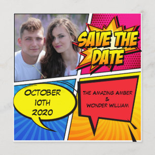Comic Book Superheld Save the Date