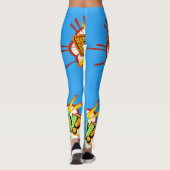 Comic Book Superheld Text POW Colorful Leggings (Achterkant)
