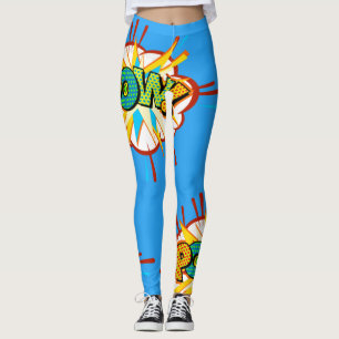 Comic Book Superheld Text POW Colorful Leggings