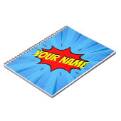 Comic Book Superhero Custom Spiral Notitieboek (Linkerzijde)