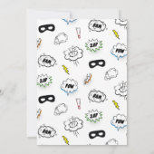 Comic Book Superhero Invitation d'anniversaire (Dos)