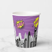 Comic Book Superhero Unieke Verjaardag van het Mei Papieren Bekers (Achterkant)