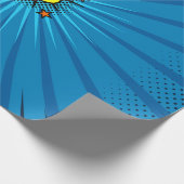 Comic book versus background, klassiek pop-art sty cadeaupapier (Hoek)