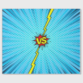 Comic book versus background, klassiek pop-art sty cadeaupapier (Vlak)