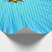Comic book versus background, klassiek pop-art sty cadeaupapier (Hoek)