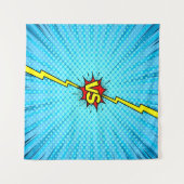 Comic book versus background, klassiek pop-art sty wandkleed (Voorkant (horizontaal))