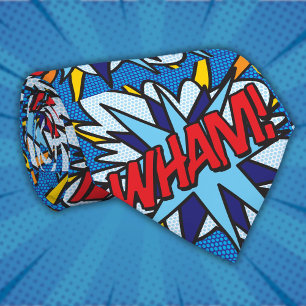 Comic Book WHAM Pop Art Superheld Stropdas