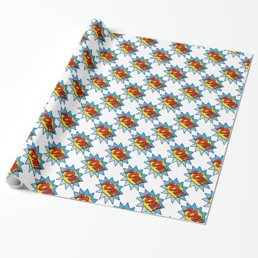 Comic Book Wrapping Paper Cadeaupapier (Uitgerold)