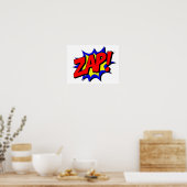 Comic Book Zap Poster (Keuken)