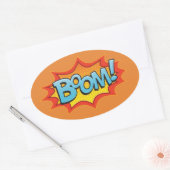 Comic Boom! Ovale Sticker (Envelop)