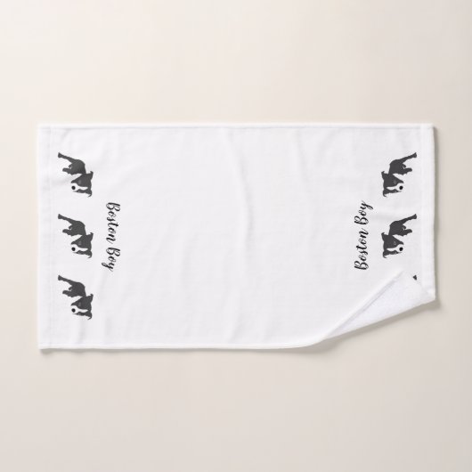 Comic Boston Terrier Boston Boy (Serviette à main)