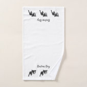 Comic Boston Terrier Boston Boy Bad Handdoek (Handdoek)