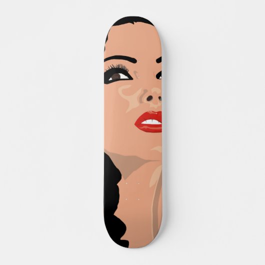 Comic Brunette Skateboard (Voorkant)