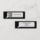 Comic Bubble Mini Visitekaartje (Voorkant / Achterkant)