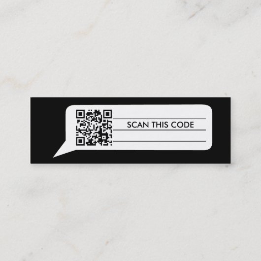 Comic Bubble Mini Visitekaartje (Voorkant)