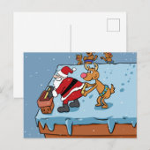 Comic cartoon Santa Claus kerst Briefkaart (Voorkant / Achterkant)