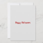 Comic chicken horror film Halloween humor Kaart (Achterkant)