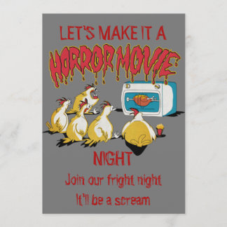 Comic chicken horror film Halloween humor Kaart