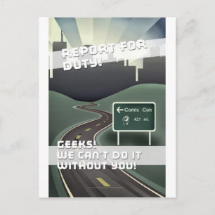 Comic Con Movie Poster Briefkaart