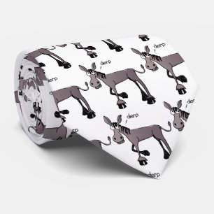 Comic donkey-mozaïek met witte achtergrond stropdas