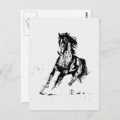 Comic Drawing Horse Briefkaart (Voorkant / Achterkant)