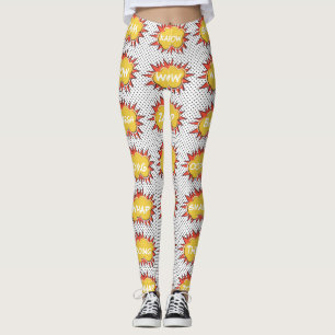 Comic Explosive Text Bubbles Patroon Leggings