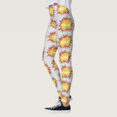 Comic Explosive Text Bubbles Patroon Leggings (Links)