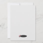 Comic gescheurd papier blauwe verjaardag uitnodigi kaart (Achterkant)