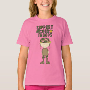 Comic Girl Camo Militaire Soldat Jeune T-shirt