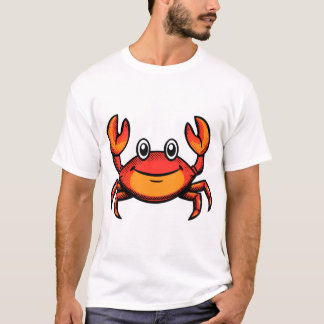 Comic Halftone Crab Cartoon T-shirt