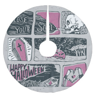 Comic Halloween: leuke illustratie Kerstboom Rok