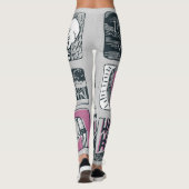 Comic Halloween: leuke illustratie Leggings (Achterkant)